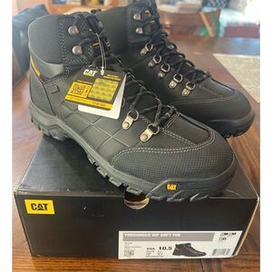 Caterpillar Threshold WP Non-Safety Work Boot Black Nwt Size 10.5